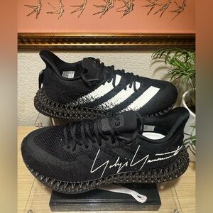 Adidas
Y-3 Yohji Yamamoto 4D Runner Black Knit Sneakers Men’s Size 11 rare